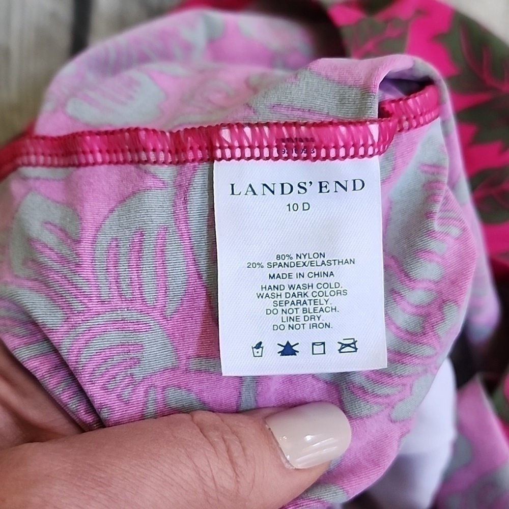 Lands End Underwire Tankini Top Sz 10D - Picture 5 of 5